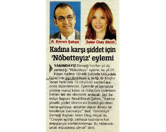 Kadına karşı şiddet için 'Nöbetteyiz' eylemi